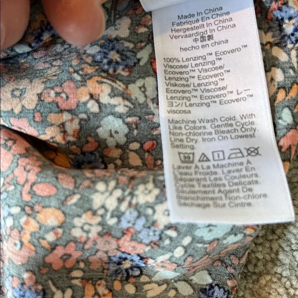 J. Crew Floral Tiered Short Puff Sleeve Dress Size XS - Picture 7 of 11